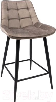 Стул барный AksHome Linx (бежевый велюр G062-13/черный) - фото