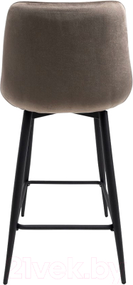 Стул барный AksHome Linx (бежевый велюр G062-13/черный)