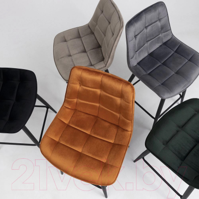 Стул барный AksHome Linx (бежевый велюр G062-13/черный)