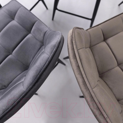 Стул барный AksHome Linx (бежевый велюр G062-13/черный)