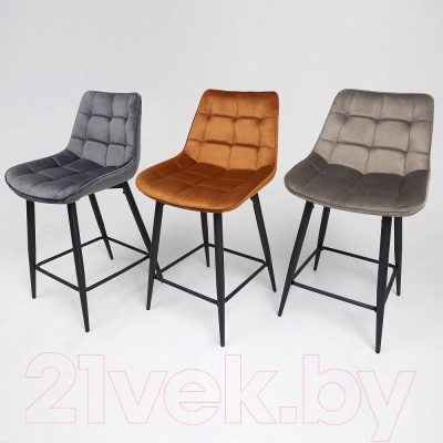 Стул барный AksHome Linx (бежевый велюр G062-13/черный)