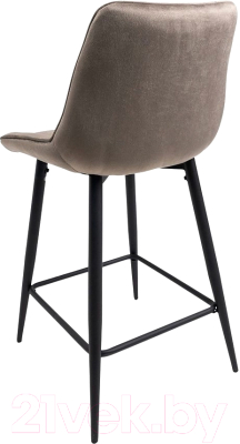 Стул барный AksHome Linx (бежевый велюр G062-13/черный)