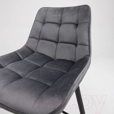 Стул барный AksHome Linx (темно-серый велюр G062-40/черный)