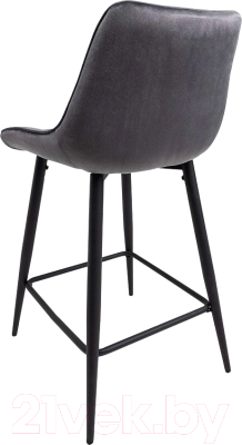Стул барный AksHome Linx (темно-серый велюр G062-40/черный)