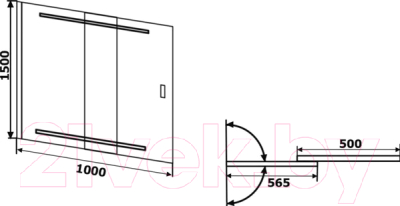 Стеклянная шторка для ванны RGW SC-44 / 03114410-11