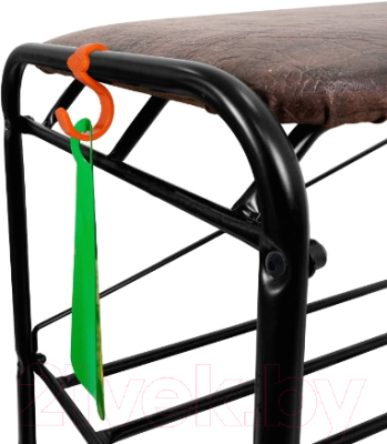 Полка для обуви ЗМИ Альфа 23 с сиденьем / ПДОА 23С (черный)