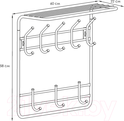 Вешалка для одежды ЗМИ 60 ВСП 8