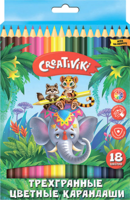 Набор цветных карандашей Creativiki КЦТ18КР - фото