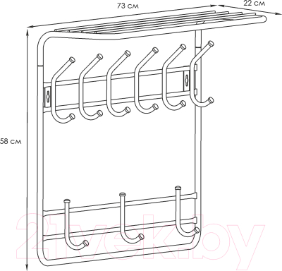 Вешалка для одежды ЗМИ 80 ВСП 9