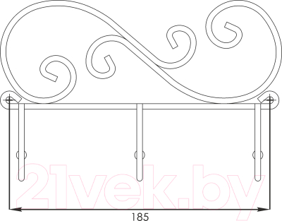 Вешалка для одежды ЗМИ Кружева 3 / ВН 275