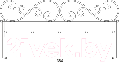 Вешалка для одежды ЗМИ Кружева 5 / ВН 276