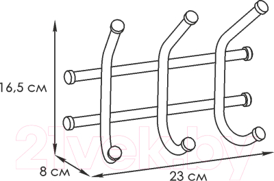 Вешалка для одежды ЗМИ Норма 3 / ВН 64
