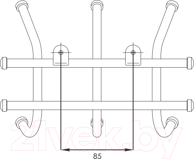 Вешалка для одежды ЗМИ Норма 3 / ВН 64