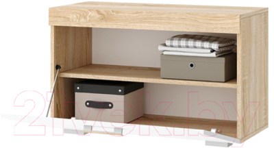 Тумба в прихожую Памир Соната ОС-800 (сонома/белый глянец)