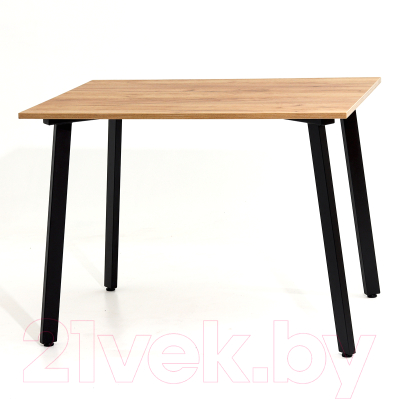 Обеденный стол Millwood Шанхай Л18 100x70 (дуб золотой Craft/металл черный)