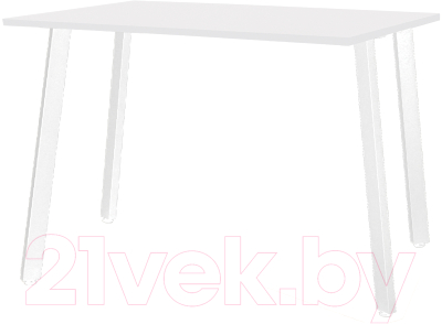 Обеденный стол Millwood Шанхай Л18 90x90 (белый/металл белый) - фото