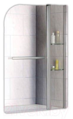 Стеклянная шторка для ванны RGW SC-08 с полками / 03110810-11 - фото