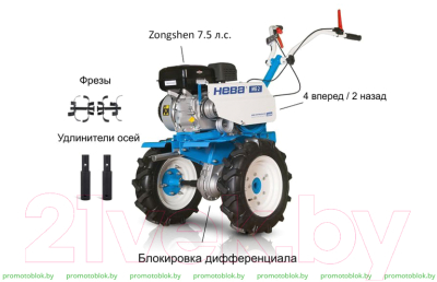 Мотоблок бензиновый Нева МБ2-ZS GB225