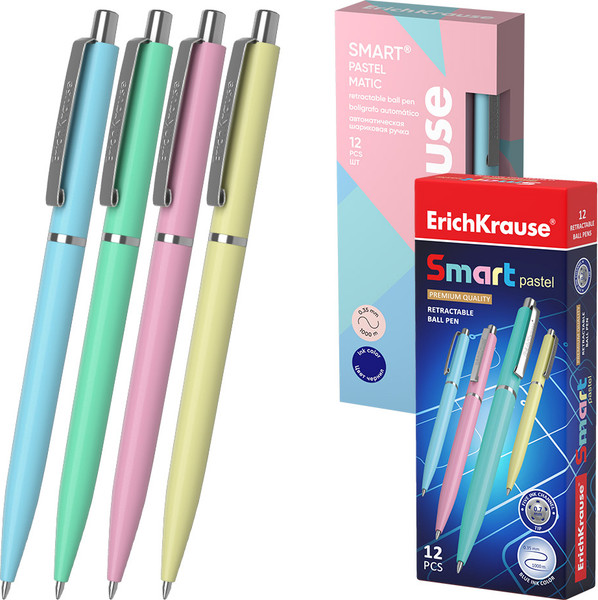 Ручка шариковая Erich Krause Smart Pastel / 55389