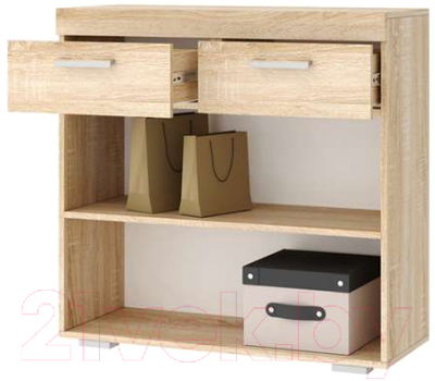 Тумба Памир Соната ТС-900 (дуб сонома/белый глянец)