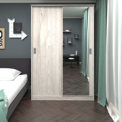 Шкаф-купе Кортекс-мебель Лагуна ШК02-01 (дуб монтерей)