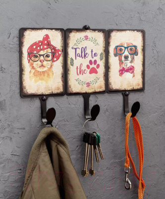 Вешалка для одежды GALA Кот и пес VL013-B