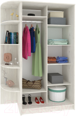 Шкаф-купе Кортекс-мебель Лагуна ШК04-02 (дуб монтерей, левая консоль)