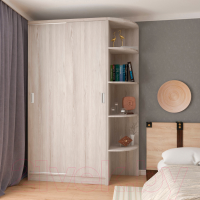 Шкаф-купе Кортекс-мебель Лагуна ШК04-00 (дуб монтерей, правая консоль)