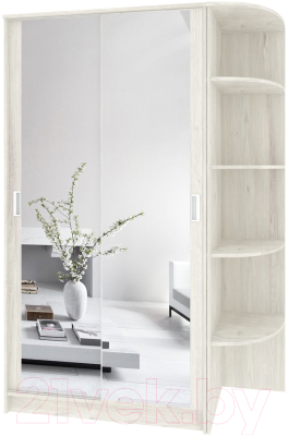 Шкаф-купе Кортекс-мебель Лагуна ШК04-02 (дуб монтерей, правая консоль) - фото