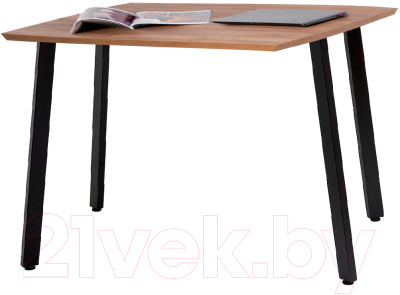 Обеденный стол Millwood Шанхай Л18 120x70 (дуб табачный Craft/металл черный) - фото