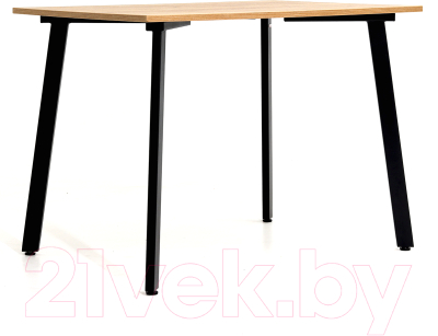 Обеденный стол Millwood Шанхай Л18 130x80 (дуб золотой Craft/металл черный)