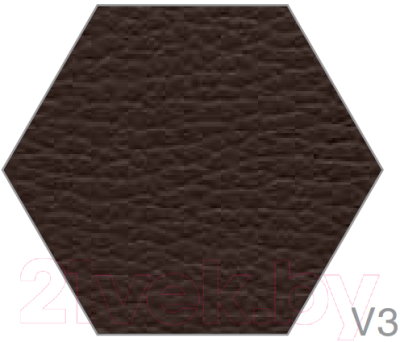 Стул офисный Белс Самба Chrome V / 451375/V3 (кожзам темно-коричневый/темный орех)