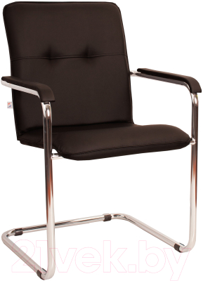 Стул офисный Белс Румба Chrome V / 450390/V3 (кожзам темно-коричневый) - фото