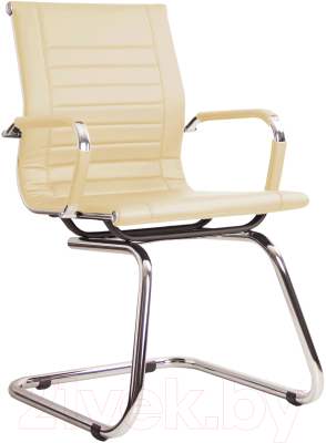 Стул офисный Белс Вернер CF/LB Chrome PU / 445398-10/SF18 (экокожа бежевый) - фото