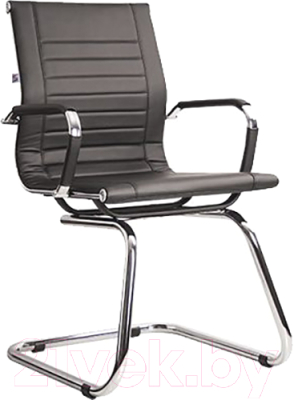 Стул офисный Белс Вернер CF/LB Chrome PU / 445398-10/SF29 (экокожа серый) - фото