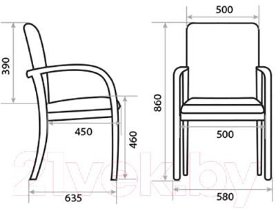 Стул офисный Белс Jack Arm V / 450662-35/V18 (кожзам бежевый/темный орех)