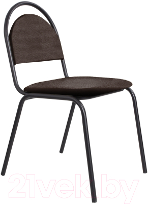 Стул офисный Белс Ретро V / 450430/V3 (кожзам темно-коричневый/черный) - фото