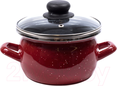 Кастрюля Сантэкс Красный гранит 1-2450112 - фото