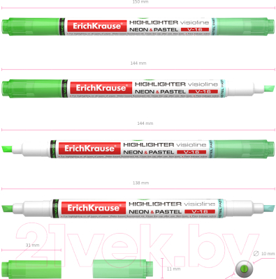 Текстовыделитель Erich Krause Visioline V-16 / 56016