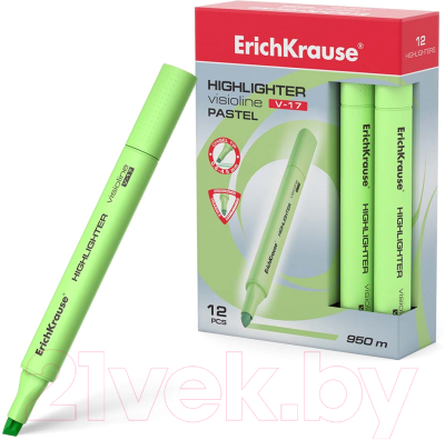 Текстовыделитель Erich Krause Visioline V-17 Pastel / 56020