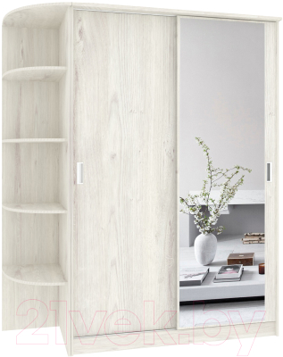 Шкаф-купе Кортекс-мебель Лагуна ШК05-01 (дуб монтерей, левая консоль) - фото