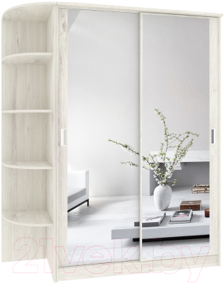 Шкаф-купе Кортекс-мебель Лагуна ШК05-02 (дуб монтерей, левая консоль) - фото