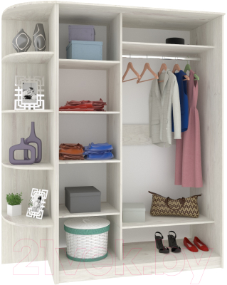 Шкаф-купе Кортекс-мебель Лагуна ШК05-02 (дуб монтерей, левая консоль)