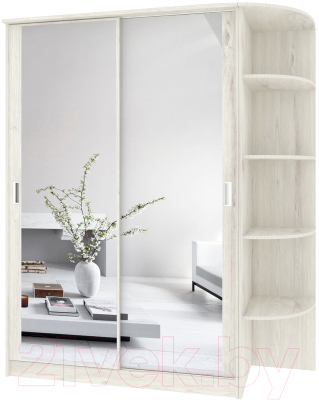 Шкаф-купе Кортекс-мебель Лагуна ШК05-02 (дуб монтерей, правая консоль) - фото