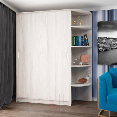 Шкаф-купе Кортекс-мебель Лагуна ШК05-00 (дуб монтерей, правая консоль)