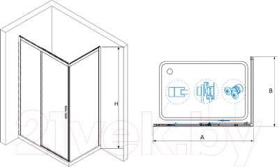 Душевой уголок RGW LE-41B / 34124197-014