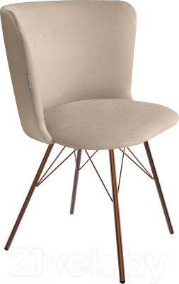 Стул Sheffilton SHT-ST36/S37 (ванильный крем/медный металлик) - фото