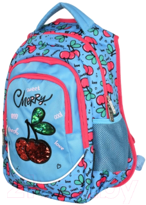 Школьный рюкзак Schoolformat Soft 3 Cherries РЮКМ3-ЧРИ (голубой) - фото