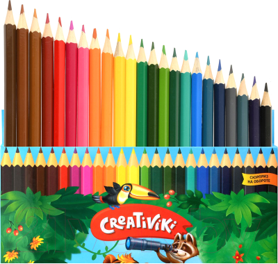 Набор цветных карандашей Creativiki КЦ24КР