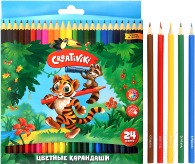 Набор цветных карандашей Creativiki КЦ24КР